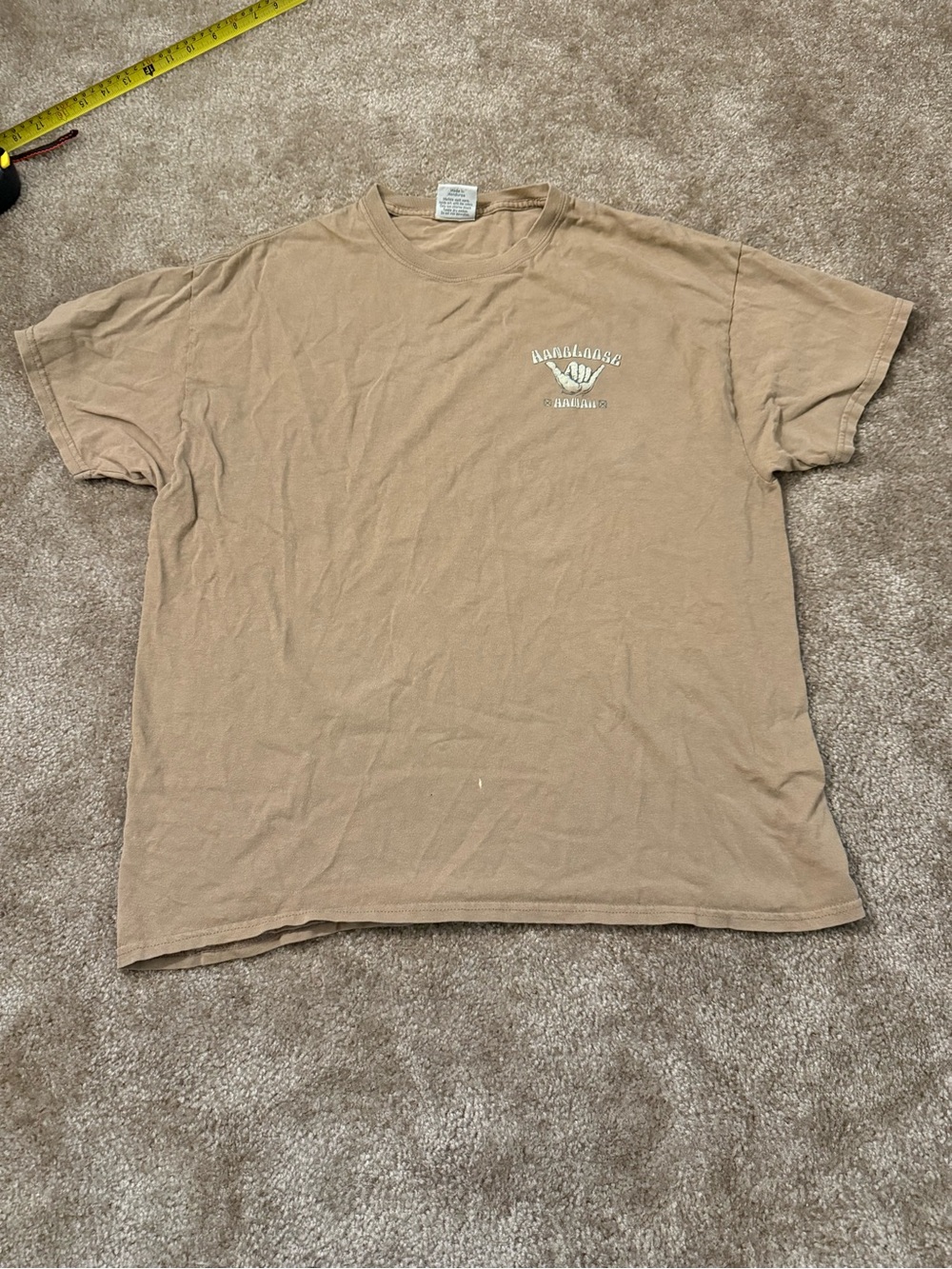 Colorwash Tees Hawaiian Tan Short-Sleeve Crewneck Tee Hangloose